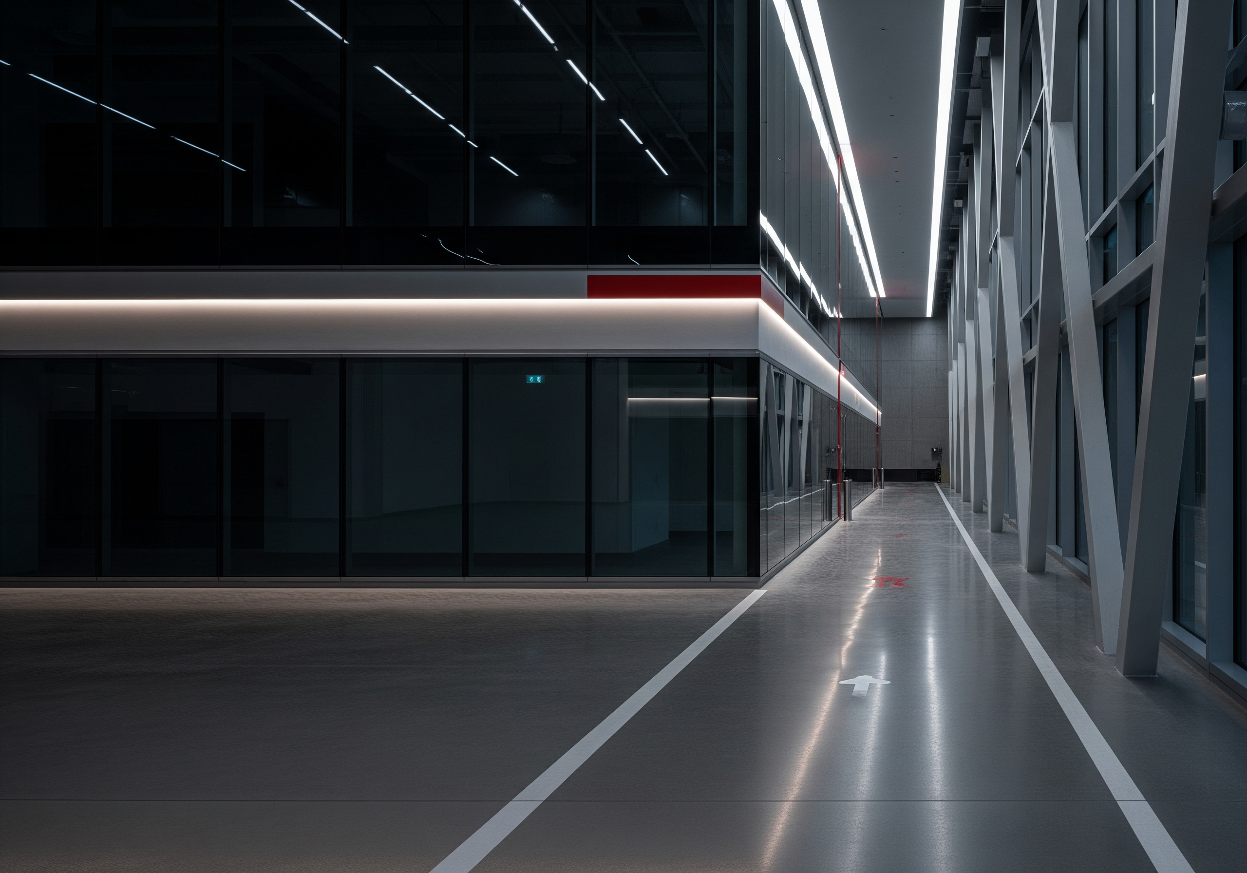 Modern warehouse corridor